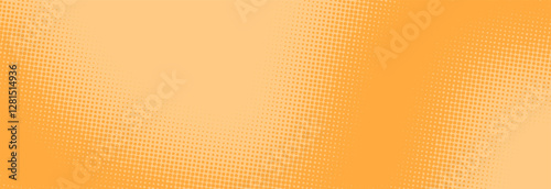 Modern orange pop art background with halftone dots design in comic style, vector illustration EPS10