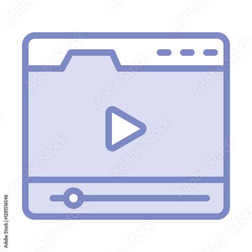 Free Download Video Icon Glass duotone line icon, vector, pixel perfect, illustrator file 
 - GFXLoad