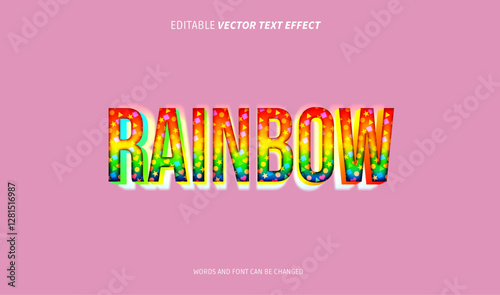 rainbow editable text effect