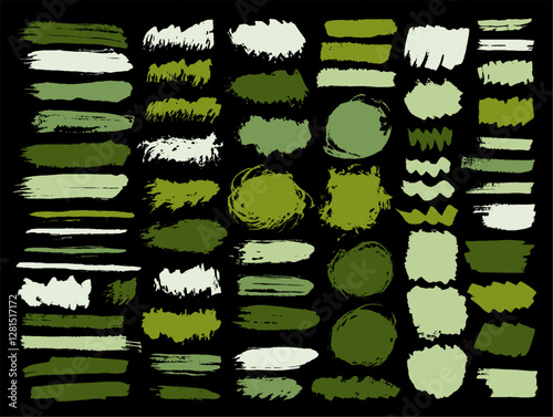 Oil dust daub vector batch. Freehand inkblot streak vintage elements. Streak stain sale label imprint group. Brush stroke ink spots design.