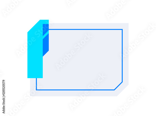 Futuristic element vector illustration. Colorful lower third video overlay.