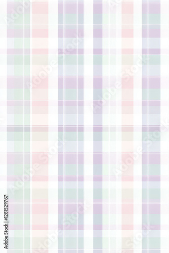 Illustration of a soft, pastel colored gingham pattern with a mix of lavender, mint, and blush tones. The delicate grid pattern adds a touch of elegance and charm to a variety of fashion items, such