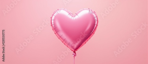 Pink balloon on the gradient background