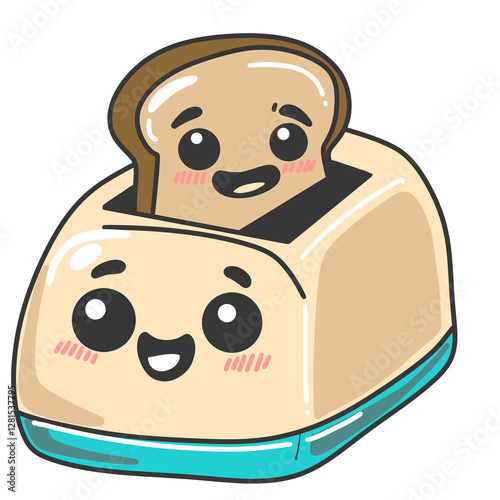 cartoon illustration of a bread