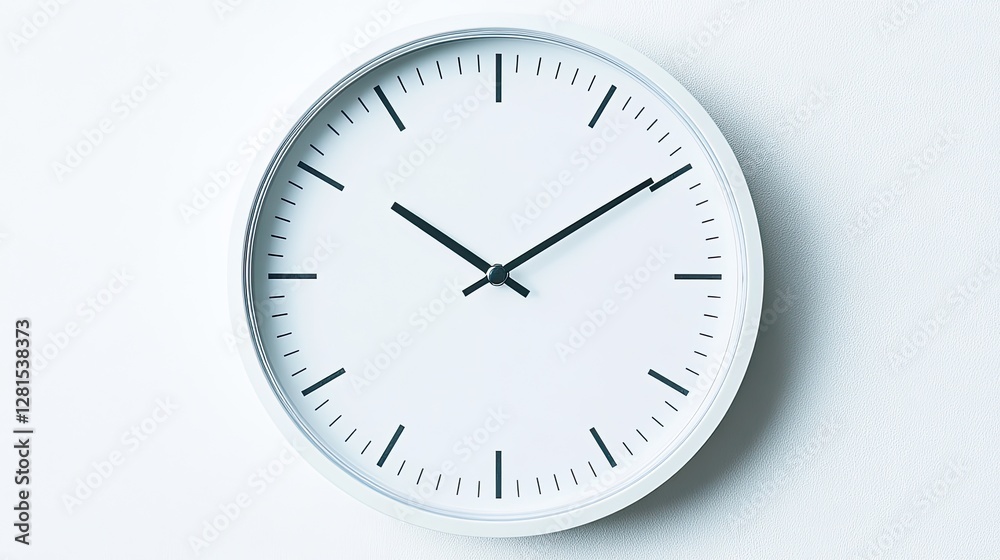 Elegant White Wall Clock with Minimalist Design for Time Management Elegant White Wall Clock with Minimalist Design for Time Management