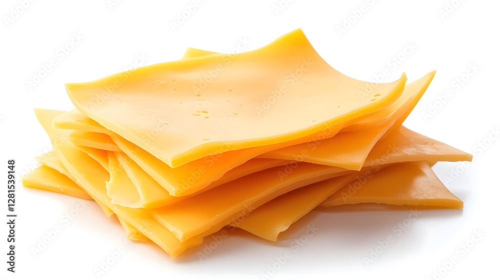 Naklejka premium stack sliced cheddar cheese