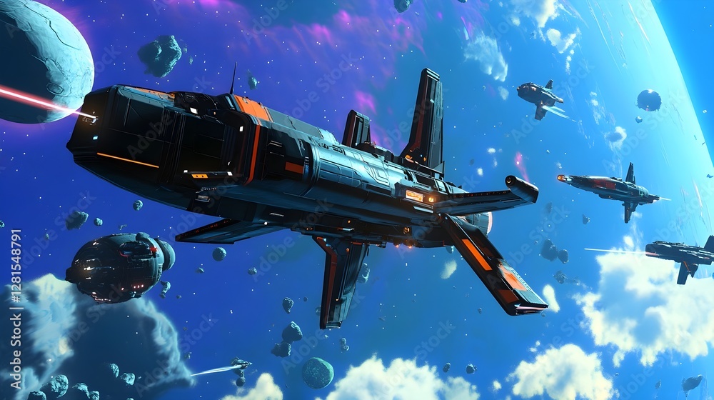 Obraz premium interstellar travel hub