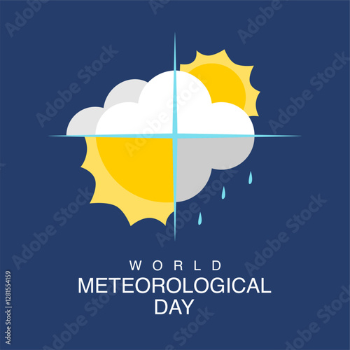 vector world meteorological day poster template