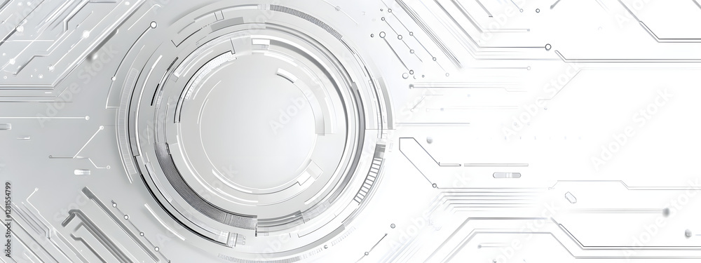 Obraz premium Vector background with futuristic technology and digital circular elements 