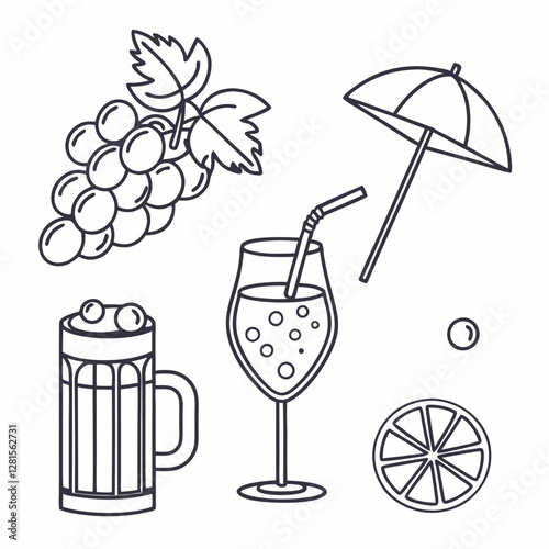 set of drinks