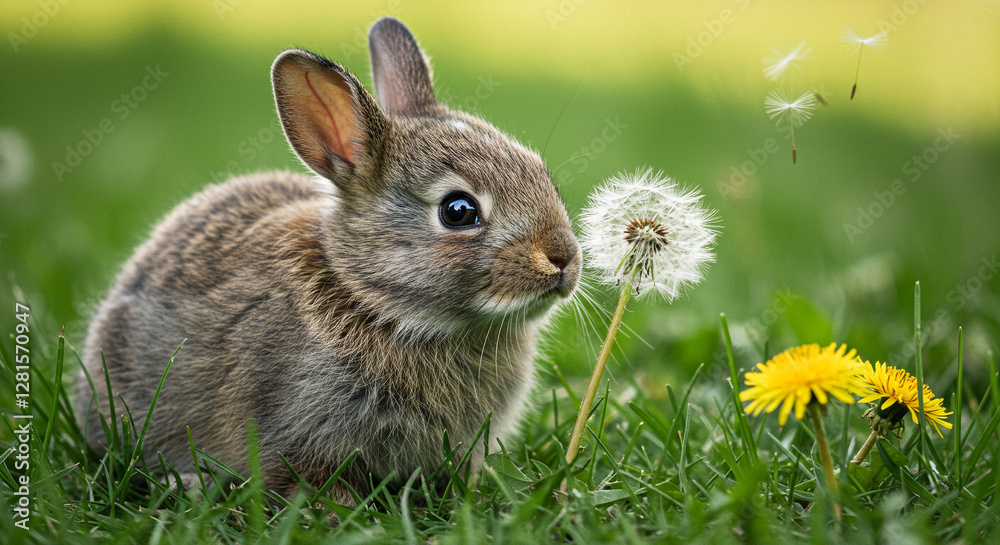 Fototapeta premium rabbit in grass