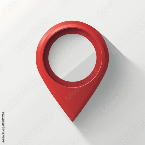 Location Pin Icon – GPS, Navigation, Map, Destination, and Travel Symbol in Modern 3D Style – Position, Geolocation, Wayfinding, and Direction Concept photo