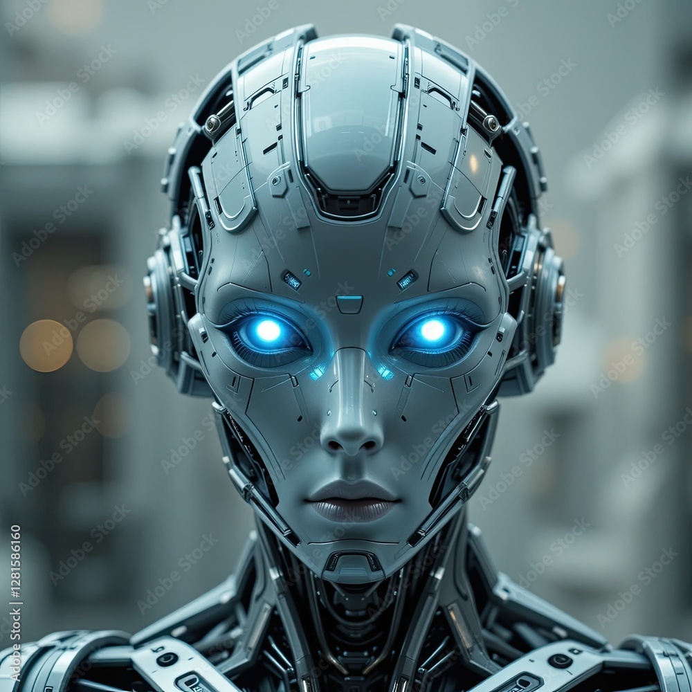 Fototapeta premium futuristic robot head