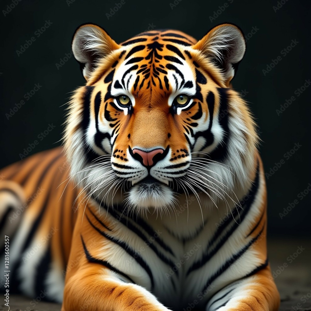 Obraz premium tiger on a black background