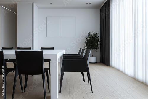 Modern Minimalist Dining Room Interior Design