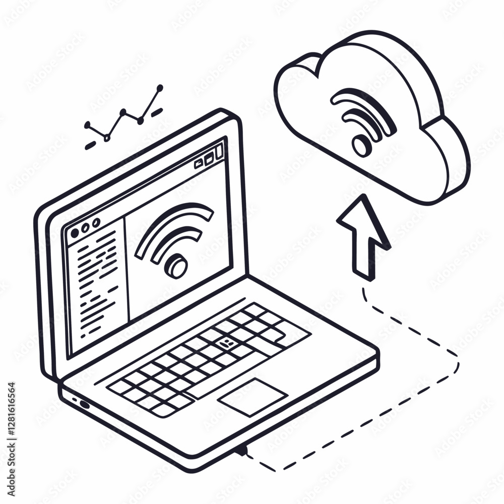 laptop with speech bubbles laptop with speech bubbles