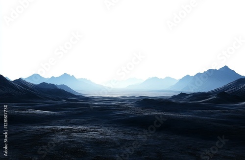 Vast Mountain Landscape Illustration photo