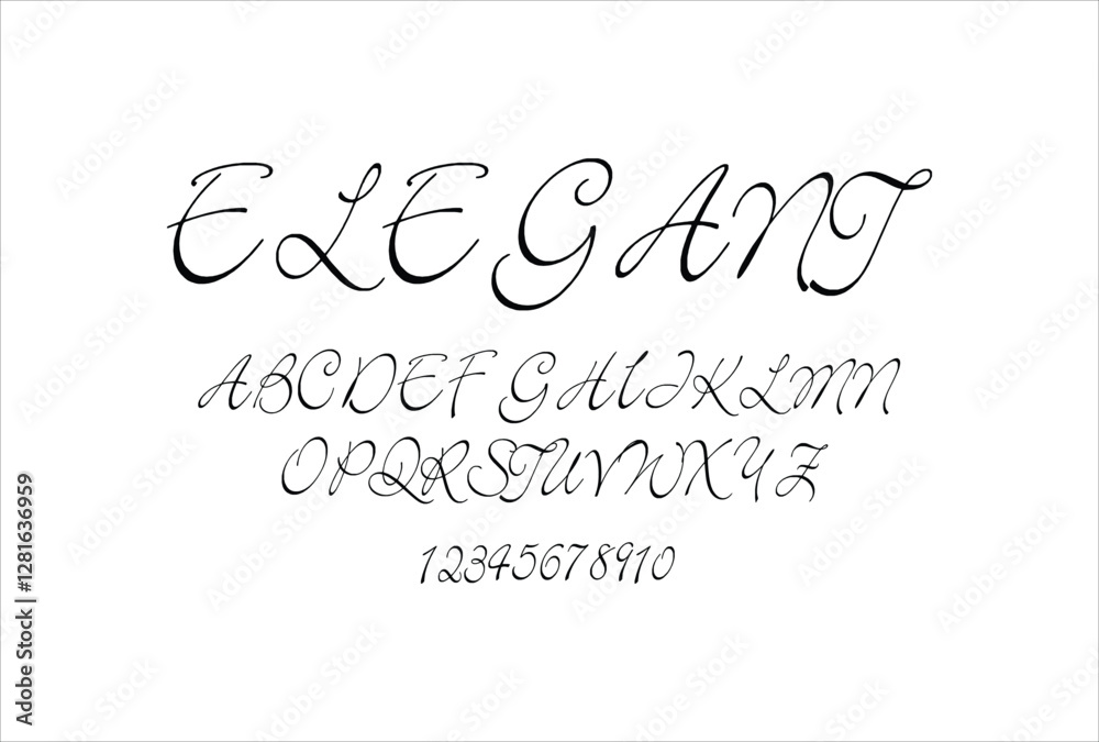 Fototapeta premium Elegant font for logo and headline. Isolated vector typeset
