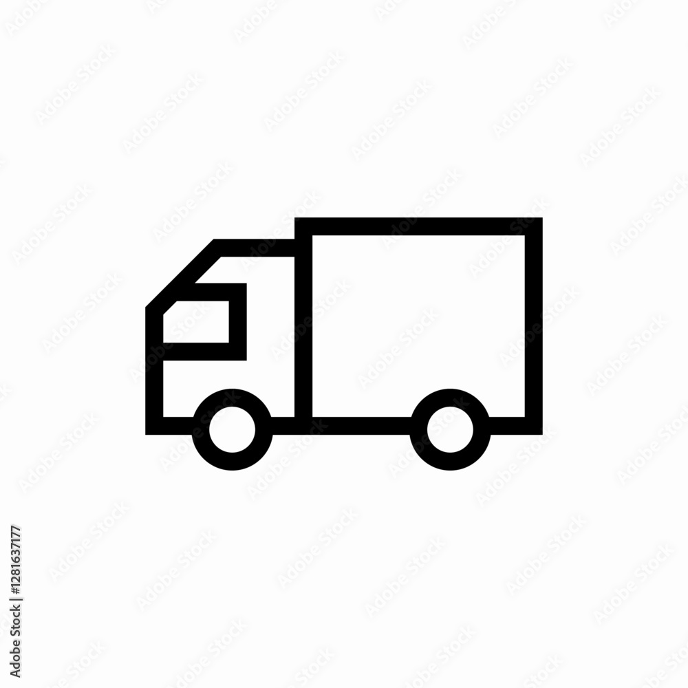 Truck transportation icon vector sign Truck transportation icon vector sign