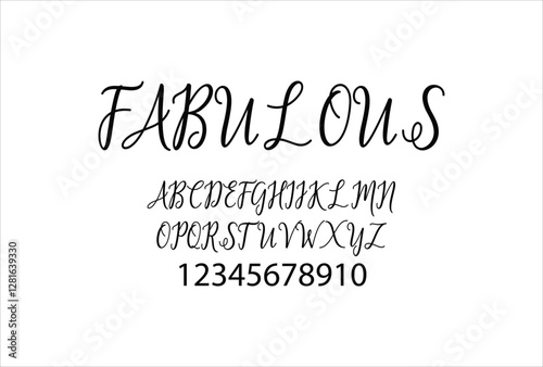 fabulous font for logo and headline. Isolated vector typeset