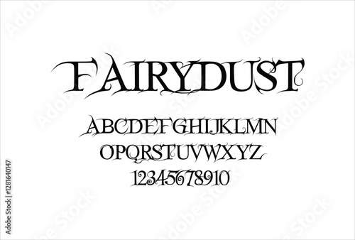 Fairydust font for logo and headline. Isolated vector typeset