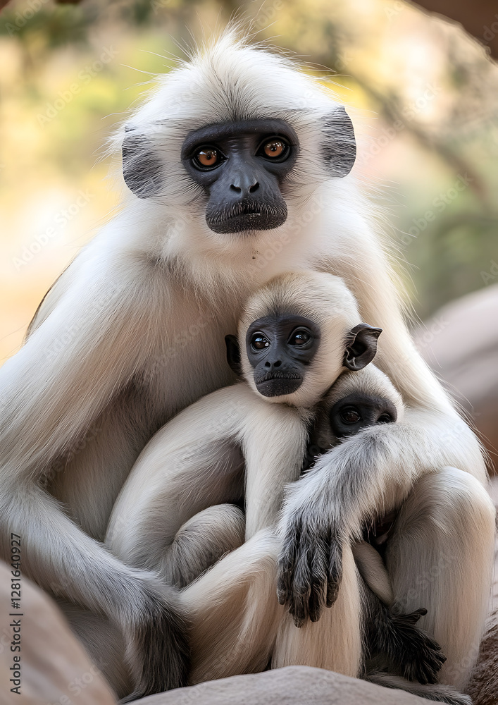 Obraz premium Semnopithecus Entellus (Hanuman Langur) Profile Pictures