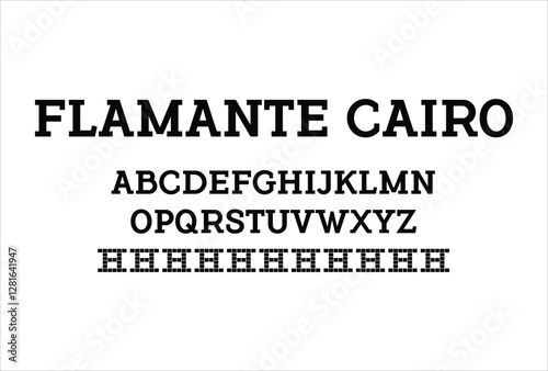 Flamante Cairo font for logo and headline. Isolated vector typeset