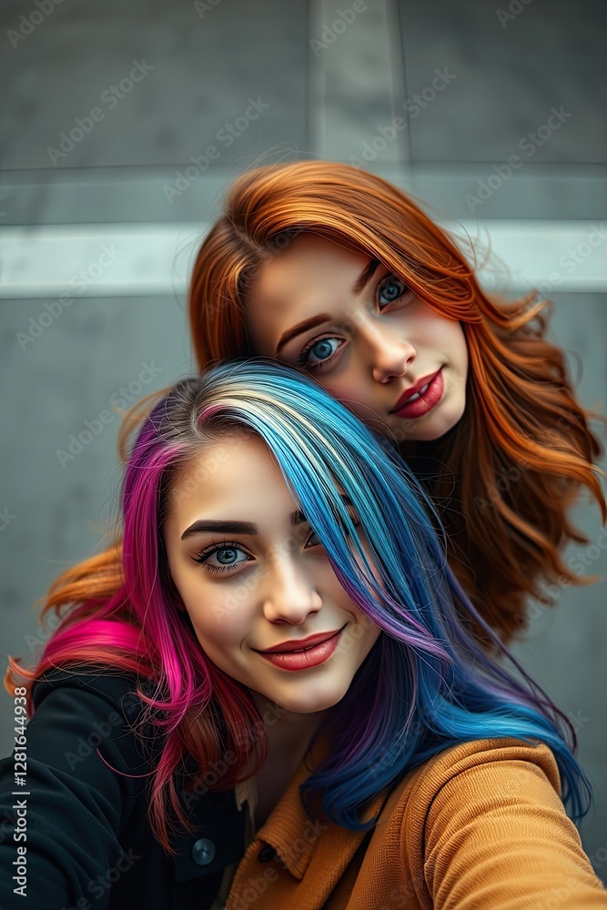 Naklejka premium two girls