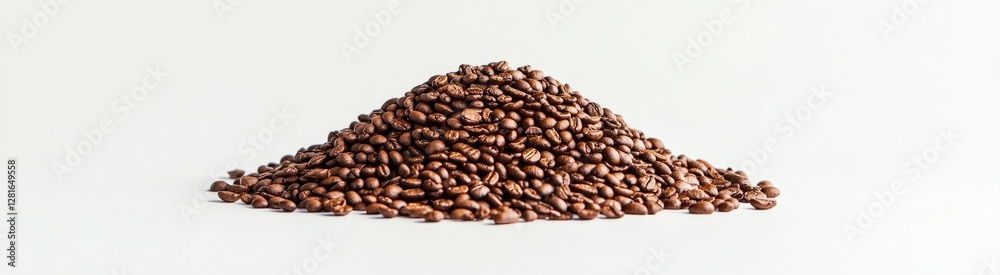 Roasted Coffee Beans in a Small Pile Roasted Coffee Beans in a Small Pile