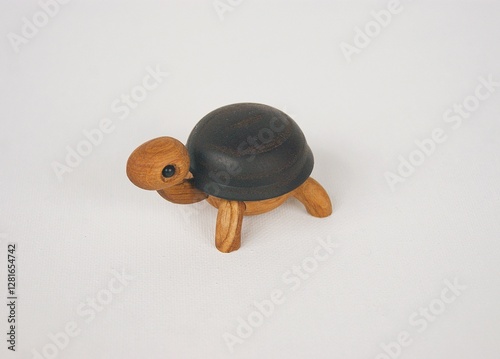 Turtle figurine carved in wood.