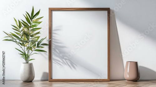 Empty Frame Displaying Modern Interior Design