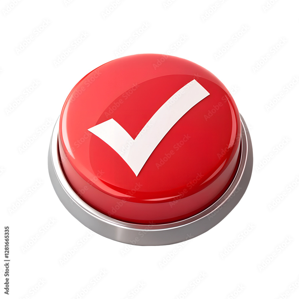 red check mark button on transparent background red check mark button on transparent background