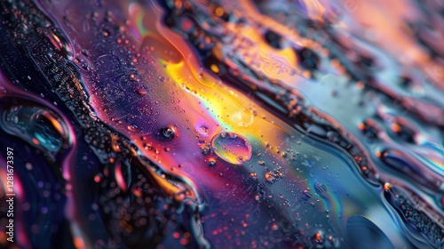 Iridescent oil slick