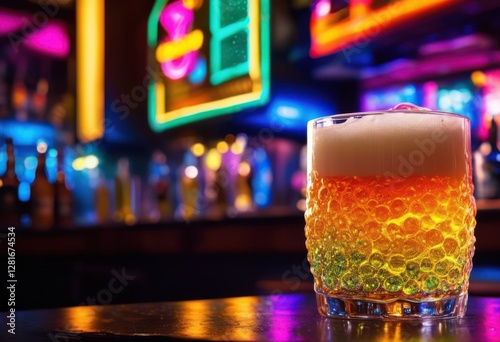 refreshing craft beer hoppy foam cascade pouring into cold glass representing beatific beauty nightlife vibes, amber, ale, alcohol, artisan, beverage, bubbly