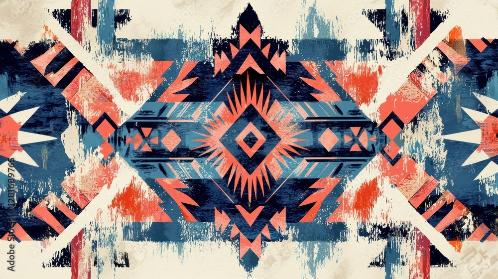 Fototapeta premium A boho print poster with motivational quotes and tribal patterns.