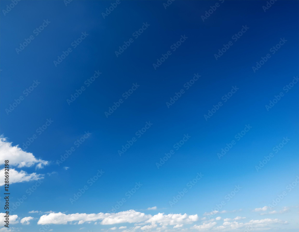 Fototapeta premium clear cloudless bright blue sky in sunny day