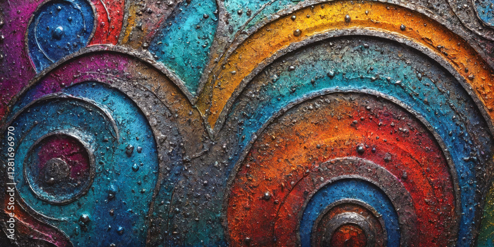 Abstract Colorful Swirling Texture Abstract Colorful Swirling Texture