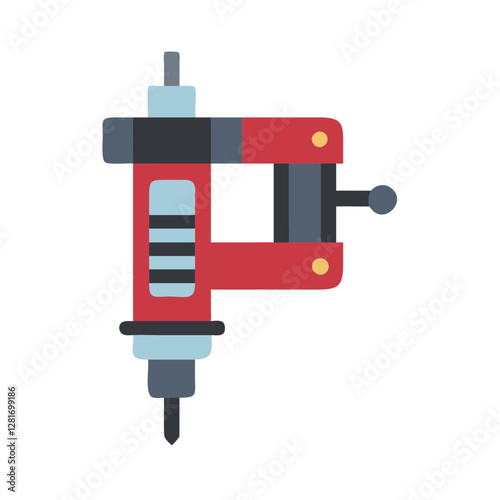Hobbies and Leisure Activities Vector Icon Illustration –Professional Tattoo Machine for Detailed Work