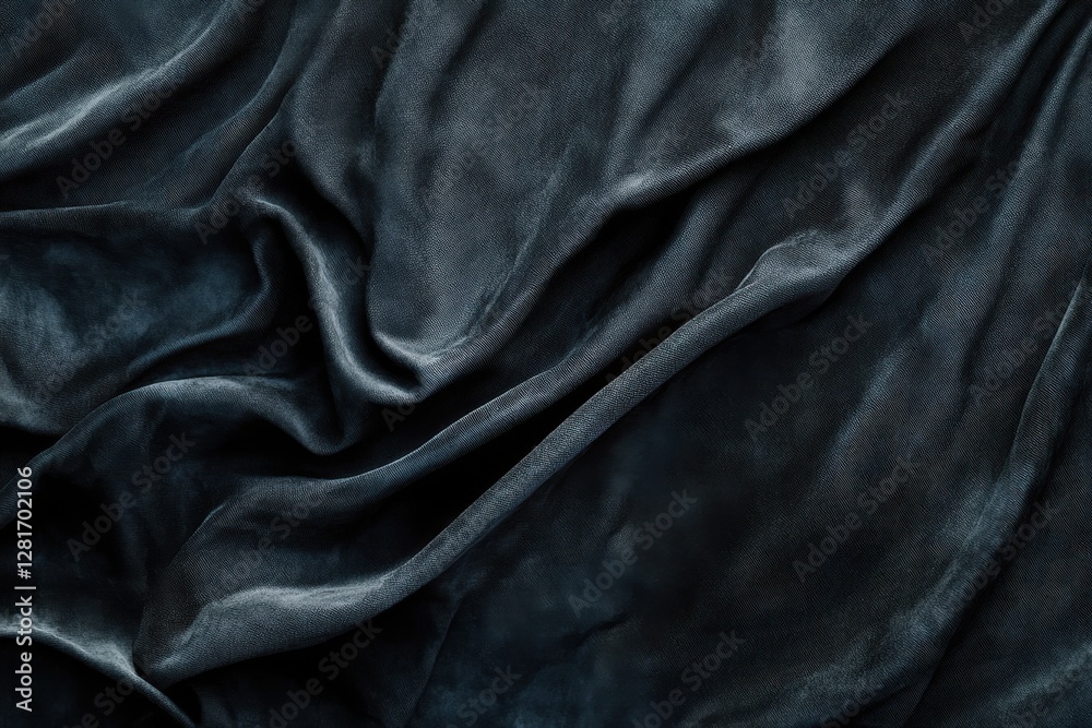 Deep blue fabric with soft, elegant folds, perfect for backgrounds and design elements with luxurious or comforting textures. Deep blue fabric with soft, elegant folds, perfect for backgrounds and design elements with luxurious or comforting textures.