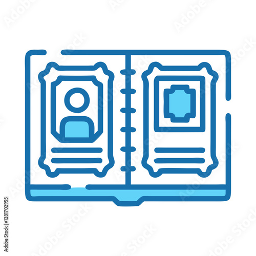 Stamp Collection Album Vintage and Philately-Themed Vector Illustration.