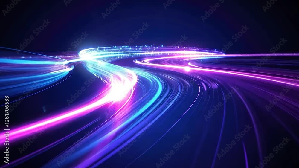 Abstract glowing lines of light. Abstract glowing lines of light.