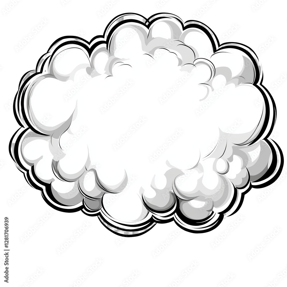 white speech bubble, cartoon comic style. transparent background. vector illustration. white speech bubble, cartoon comic style. transparent background. vector illustration.