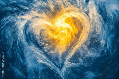 Weather map showing isobars creating a heart pattern with meteorological style