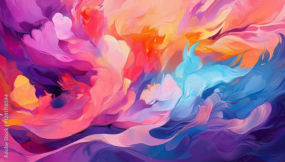 vibrant hues abstract a captivating abstract artwork featuring a mesmerizing blend of pink purple orange and blue hues creating a dynamic and energetic visual experience vibrant hues abstract a captivating abstract artwork featuring a mesmerizing blend of pink purple orange and blue hues creating a dynamic and energetic visual experience