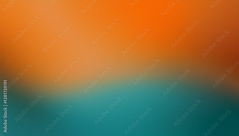 Naklejka premium grainy orange and teal gradient background