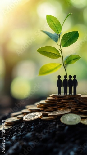 Design an innovative concept illustrating financial inclusion Empower others through loans