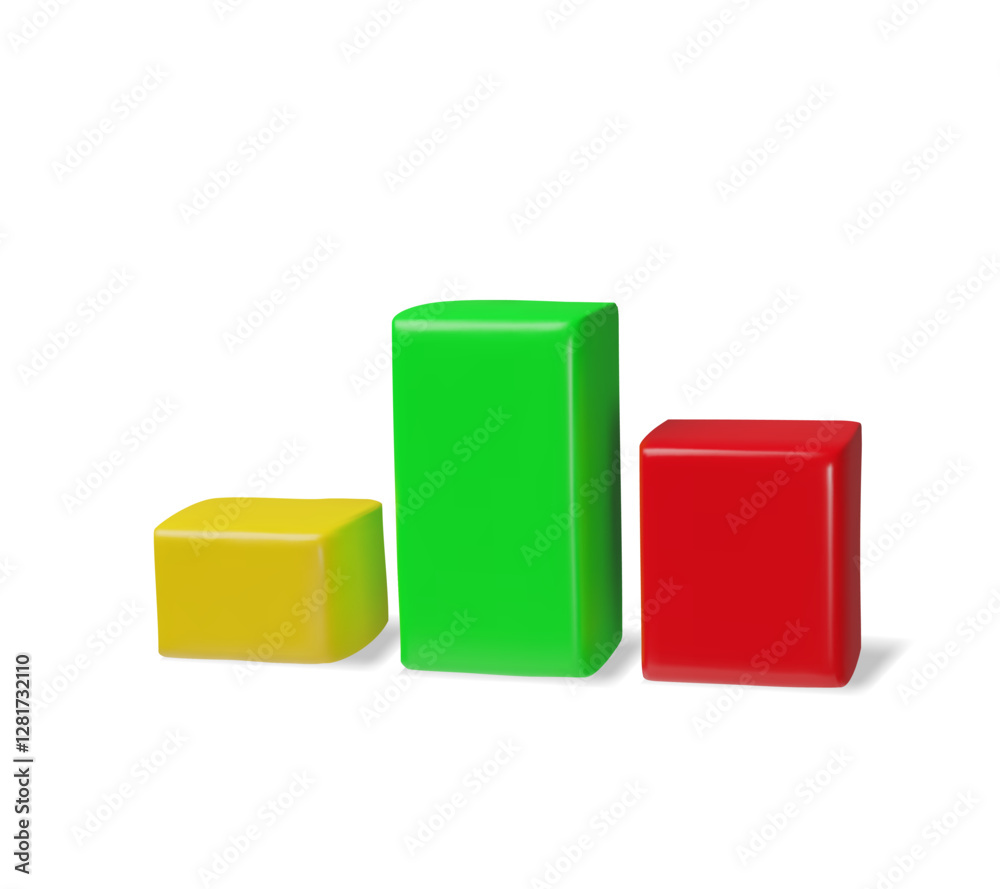 3d render graph bar. Three-dimensional chart visualization statistic. Finance infographic of growth. Colorful marketing report trend. Planning or progress of success analysis. Ranking technology 3d render graph bar. Three-dimensional chart visualization statistic. Finance infographic of growth. Colorful marketing report trend. Planning or progress of success analysis. Ranking technology