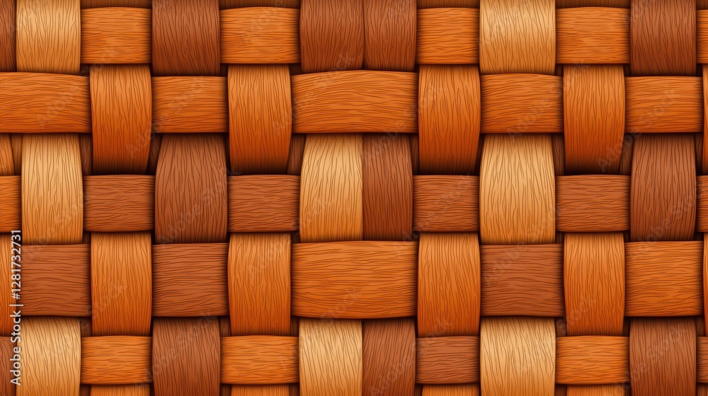 Woven Rattan Pattern in Warm Earthy Tones for Home Decor Woven Rattan Pattern in Warm Earthy Tones for Home Decor