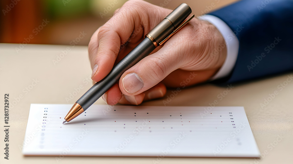 Man signing document, close-up hand, office background, contract signing Man signing document, close-up hand, office background, contract signing