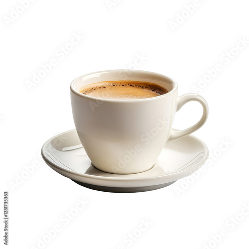 Wallpaper Mural [Transparent Background PNG]Aromatic Coffee Cup and Saucer on White Background Torontodigital.ca